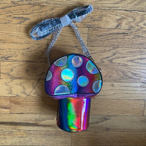 Dolls Kill Handbags - Mushroom Rainbow Psychedelic Purse - Dolls Kill